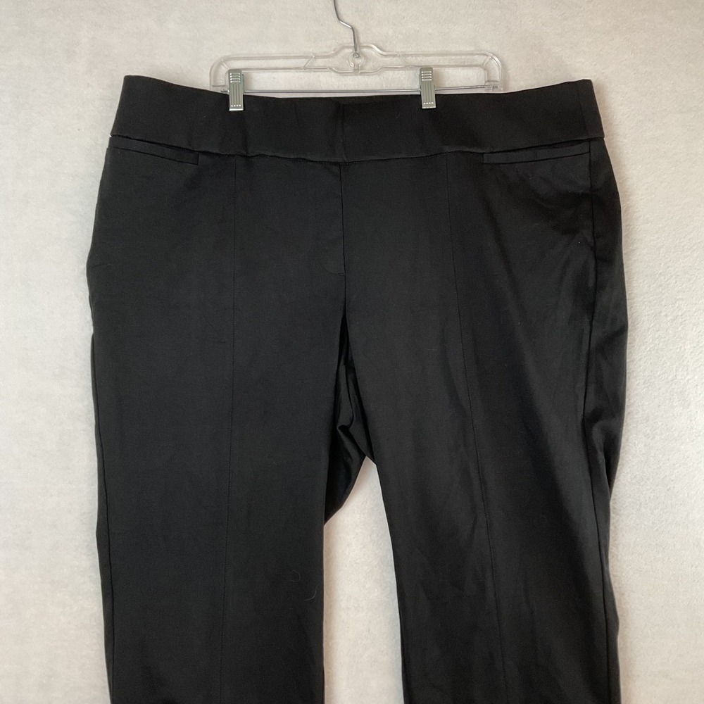 Lane Bryant Women 26L Black Straight Leg Pull On Ponte Knit Dress Pants Tall NWT - Picture 11 of 14
